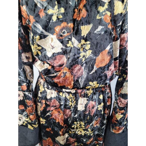 Be Fur Real Faux Fur Kimono Womens OS One Size Floral Velour Victorian Gothic - Picture 13 of 14